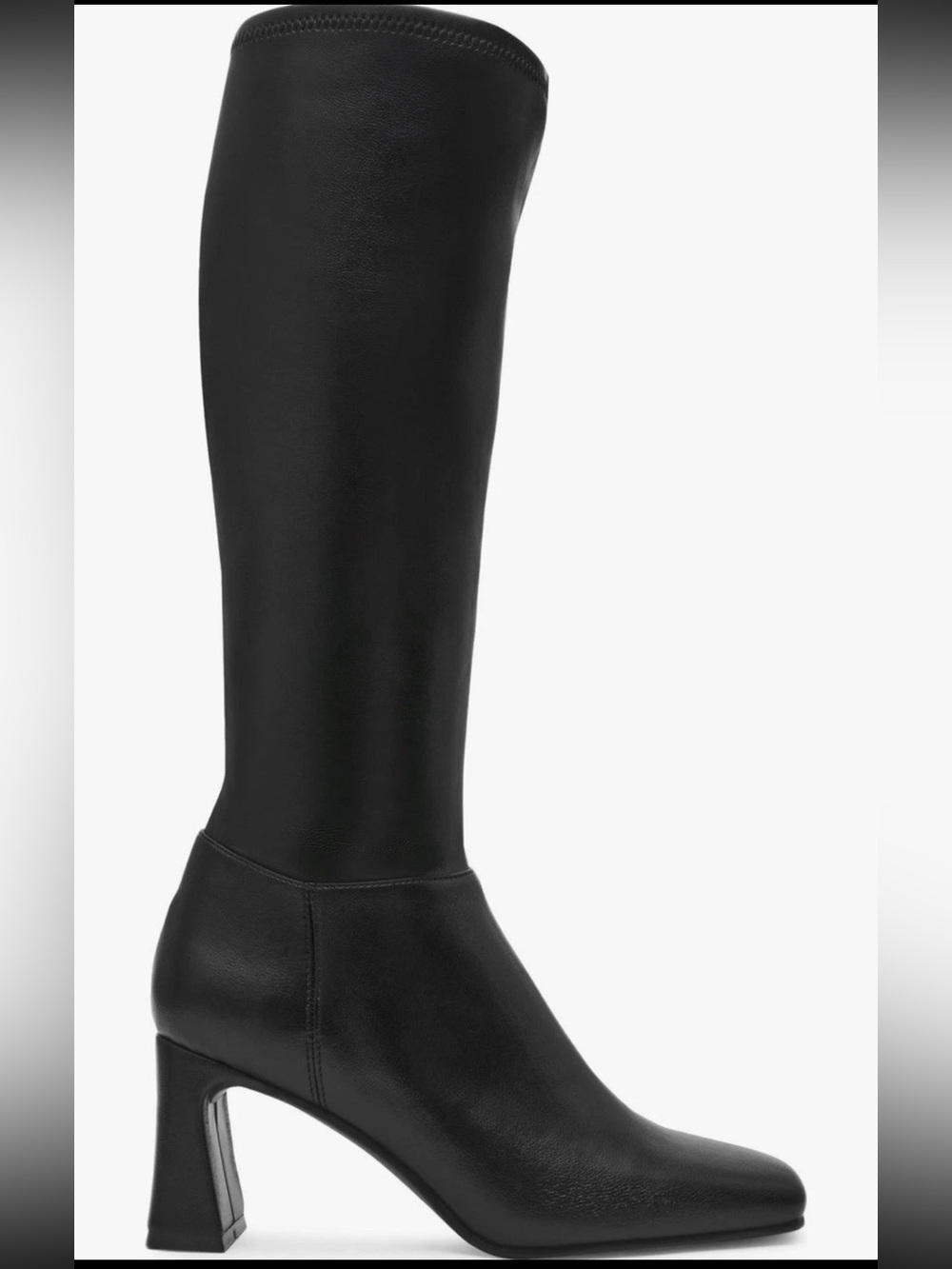Steve Madden Hunny Black Knee High Boots Women’s 7.5 Block Heel NIB